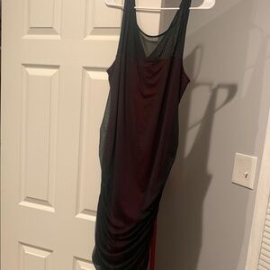 Elegant Black and Red Women's Dress